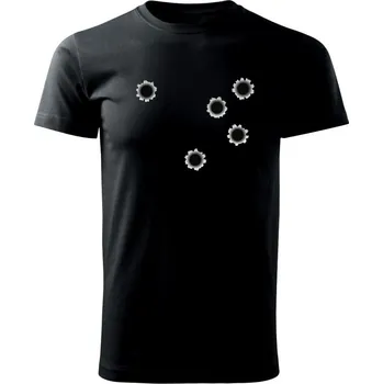 Pánské tričko Průstřely (Hana-creative) - Triko extra velké (5-8XL) - 6XL ( Černá )
