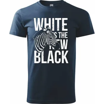 Pánské tričko Zebra bw - Triko extra velké (5-8XL) - 7XL ( Námořní modrá (velmi tmavá - téměř černá) )