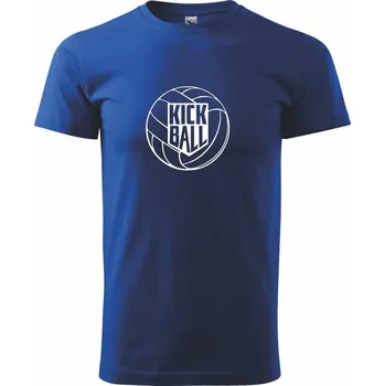 Pánské tričko Kickball - míč - Triko extra velké (5-8XL) - 7XL ( Královská modrá )