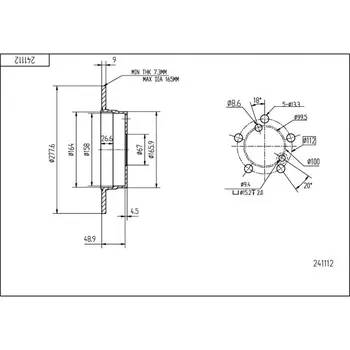 Brzdový kotouč Brzdový kotouč HART 241 112