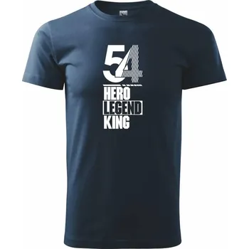 Hero, Legend, King x Queen 1954 - Triko extra velké (5-8XL) - 8XL ( Námořní modrá (velmi tmavá - téměř černá) )