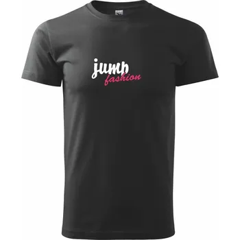Jump fashion psací - Triko extra velké (5-8XL) - 8XL ( Černá )