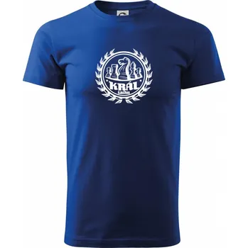 Pánské tričko Král šachu - Triko extra velké (5-8XL) - 7XL ( Královská modrá )