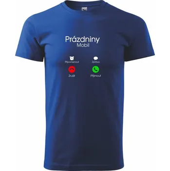 Prázdniny volají - Triko extra velké (5-8XL) - 7XL ( Královská modrá )