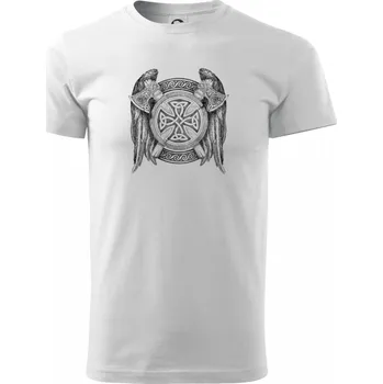 Pánské tričko Keltský symbol a sekery - Triko extra velké (5-8XL) - 7XL ( Bílá )