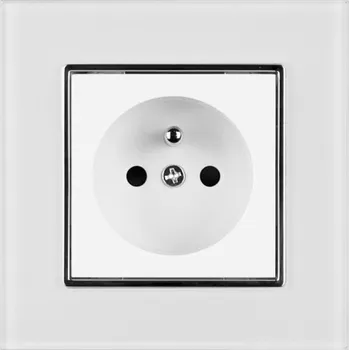 Elektrická zásuvka Elhard Royal Glass Elegant YE6100W zásuvka - sklo, bílá - komplet