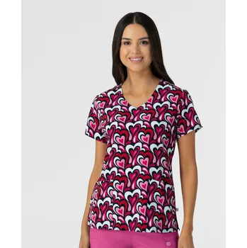 Dámská halenka WonderWink Halena ROSITA, srdíčka Velikost XXXL