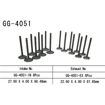 Rozvod motoru VESRAH výfukový ventil KAWASAKI ZX6R 03-04, ZX 6RR 03 (12005-1347) (1 kus) vyrobeno v Japonsku (VESRAH výfukový ventil KAWASAKI ZX6R 03-04, ZX 6RR 03 (12005-1347) (1 kus) vyrobeno v Japonsku)