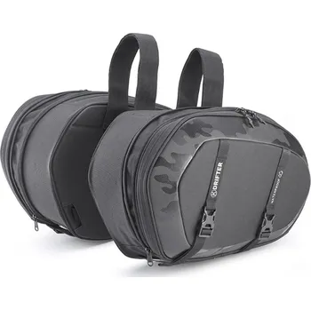 Zavazadlo na motocykl KAPPA boční brašny rozšířený univerzální Kunašeč 40-52L pár) ( výška 34cm X hloubka 10-15cm X délka 52cm) barva šedá (KAPPA boční brašny rozšířený univerzální Kunašeč 40-52L pár) ( výška 34cm X hloubka 10-15cm X délka 52cm) barva šedá)