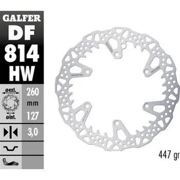 Brzda pro motocykl GALFER přední brzdový kotouč BETA 250RR 12-24; 300RR 13-24; 350RR 13-24; 400/430/450/480/498 13-24; X-TRAINER 15-24 (260X127X3mm) SHARK ENDURO MX (GALFER přední brzdový kotouč BETA 250RR 12-24; 300RR 13-24; 350RR 13-24; 400/430/450/480/498 13-24; X-TRAINE
