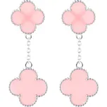 Majya Stříbrné náušnice LUCKY LIZ pink Ag/; ≤4,06 g 11848