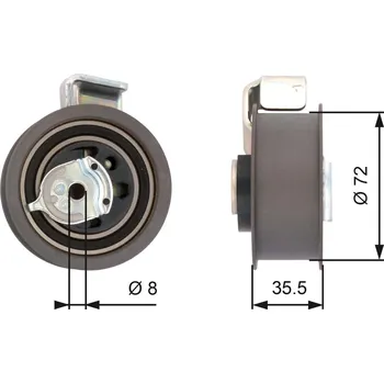 Napínací kladka, ozubený řemen GATES T43021