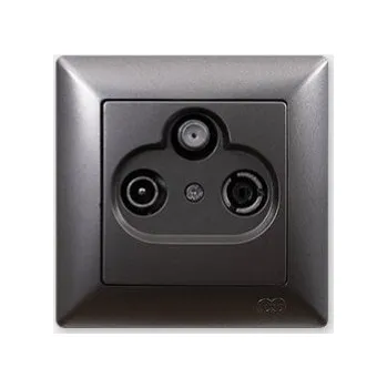 Elektrická zásuvka Zásuvka TV-R-SAT průběžná Visage Ambience kouřová