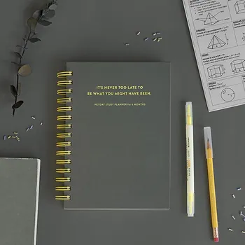 Diář Iconic nedatovaný studentský plánovač Hey Day, černý