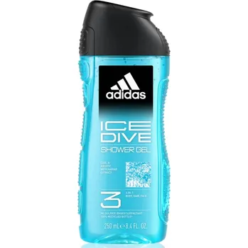 Sprchový gel Adidas Ice Dive 3in1 sprchový gel na tělo, vlasy a pleť pro muže 250 ml