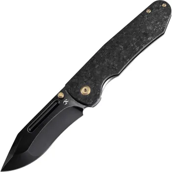 kapesní nůž KANSEPT Superhawk Blackwash CPM S35VN 0,157" / 4,0mm Titan & Shred Carbon Fiber K1084B2