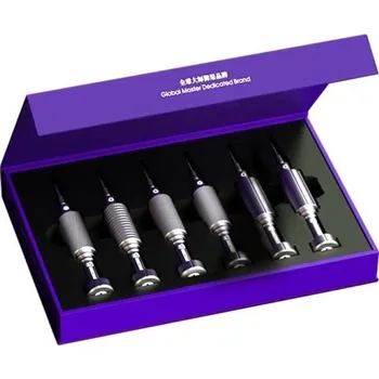 Sada nářadí Sada precizních šroubováků 6 v 1 v dárkové krabičce s hliníkovými rukojeťmi pro jemné opravy elektroniky