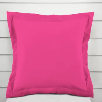 Povlak na dekorativní polštářek Bavlněný povlak na polštář s lemem Moni MO-058 Zářivě růžový 30 x 50 cm