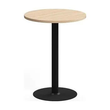 Barový stolek Barový stůl VERTICUS, Ø700x900 mm, dub/černá