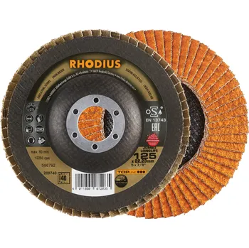 Brusný kotouč RHODIUS Lamelový brusný kotouč JUMBO LONGLIFE EXTENDED 125 x 22,23 P40 TOPline