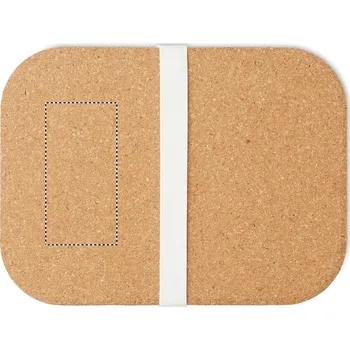 Dóza na potraviny Skleněný box s korkovým víkem 30 LID LEFT, 80x40mm Tamponový tisk, 1 barva