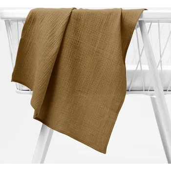 látková plena Mušelínová plena/dečka Nature MSN-063 Okrově hnědá 120x120 cm