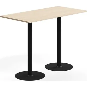 Jídelní stůl Barový stůl ALVA, 1400x700x1000 mm, vysokotlaký laminát, černá/bříza