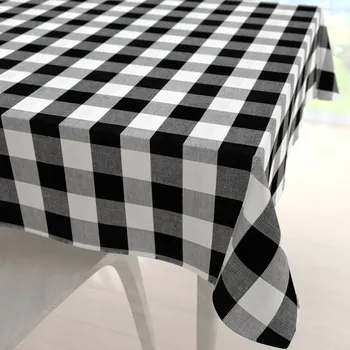 ubrus Bavlněný čtvercový ubrus Olivia OL-004 Černo-bílá kostka velká 40x40 cm