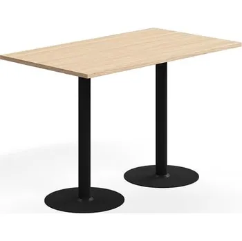 Barový stolek Barový stůl VERTICUS, 1400x800x900 mm, dub/černá