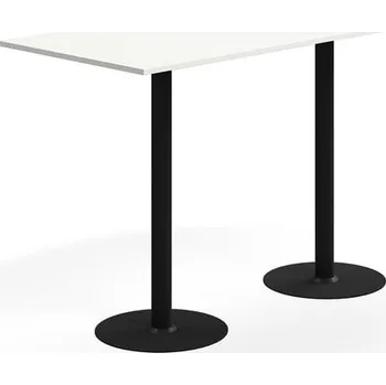 Jídelní stůl Barový stůl ALVA, 1800x800x1100 mm, upevnitelný, vysokotlaký laminát, černá/bílá