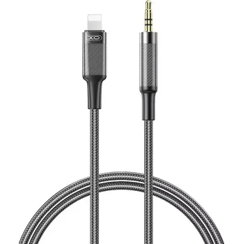Audio kabel Kabel AUX (XO NB-R279A) Lightning na Jack 3,5mm barva černá