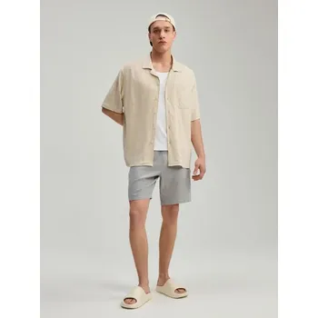 Pánské kalhoty Šortky s přidaným lnem - L - House - světle šedá - 993EV-09X