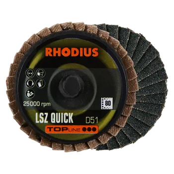 Brusný kotouč RHODIUS Brusný kotouč se zirkonovými lamelami LSZ QUICK 51 P80 TOPline