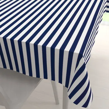 ubrus Bavlněný obdélníkový ubrus Sandra SA-619 Modro-bílé námořnické pruhy 50x100 cm