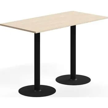 Jídelní stůl Barový stůl ALVA, 1400x700x900 mm, upevnitelný, vysokotlaký laminát, černá/bříza