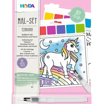 omalovánky HEYDA 10 omalovánek - jednorožci