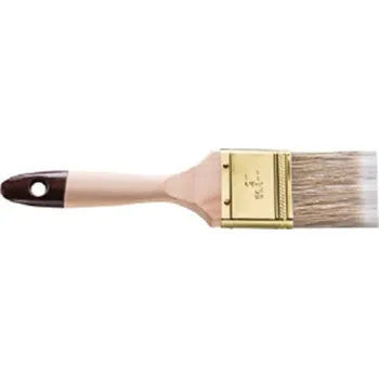 Malířský štětec FAS-BRU W 50/16 hnědá/bílá plochý malířský štětec pro nanášení mořidel na dřevo, laků a přípravků na ochranu dřeva