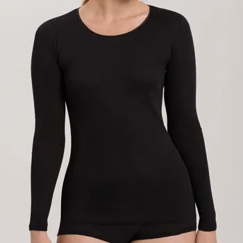 Pánské tričko Hanro - Cotton Seamless triko s dlouhým rukávem black S 71620
