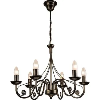 Brilagi LED Lustr na řetězu STEFANO 6× E14 40 W černá patina