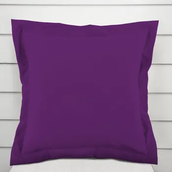 Povlak na dekorativní polštářek Bavlněný povlak na polštář s lemem Moni MO-056 Fialový 50 x 60 cm