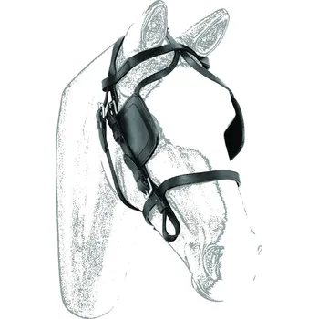 Umbria Equitazione Uzda k postroji s klapkami Umbria Equitazione, černá COB