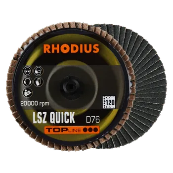 Brusný kotouč RHODIUS Brusný kotouč se zirkonovými lamelami LSZ QUICK 76 P120 TOPline