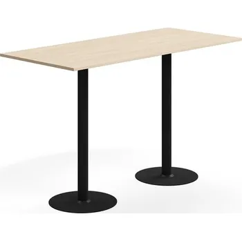 Jídelní stůl Barový stůl ALVA, 1800x800x1100 mm, upevnitelný, vysokotlaký laminát, černá/bříza