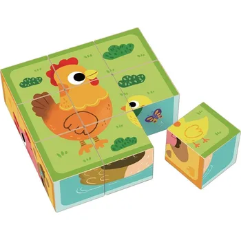 Dřevěná hračka 2Kids Toys Dřevěné kostky Farma