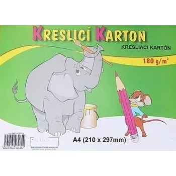 Výtvarný papír Vyrobeno v ČR Kreslící karton barevný A4