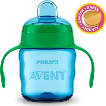Philips AVENT Hrneček pro první doušky Classic 200 ml s držadly chlapec+dárek PETITE&MARS Miska 6m+