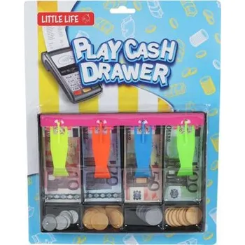 Hra na obchod Pokladna 20x14,5cm s bankovkami a mincemi