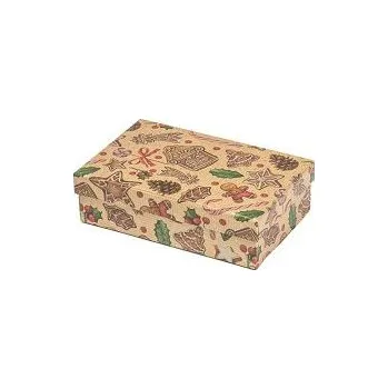 ARGUS Dárková krabice natur vánoční kraftový papír 25330169