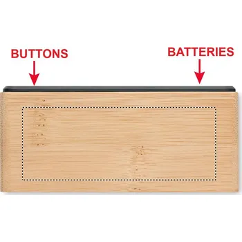 Budík Budík v bambusovém krytu 5 BOTTOM, 30x80mm Tamponový tisk, 1 barva