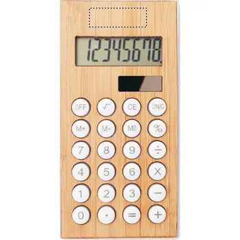 Kancelářská technika 8mi místná bambus. kalkulačka Laserové gravírování (max. 1 barva, 10x30mm) 1 barva 10 ABOVE DISPLAY